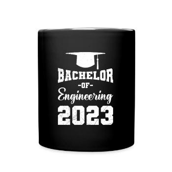 Bachelor of Engineering 2023 Bachelor Abschluss - Tasse einfarbig - Schwarz - Vorne