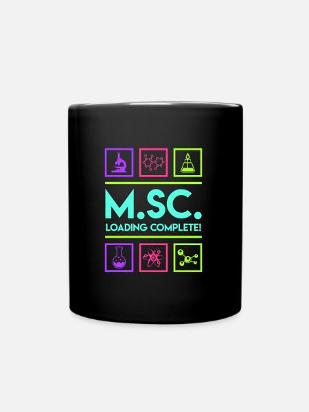 Master Abschluss endlich fertig Master of Science - Tasse einfarbig - Schwarz