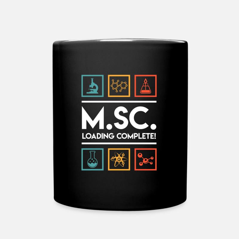Master Abschluss endlich fertig Master of Science - Tasse einfarbig - Schwarz
