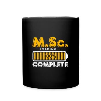 M.Sc loading Masterabschluss Master of Science - Tasse einfarbig - Schwarz - Vorne