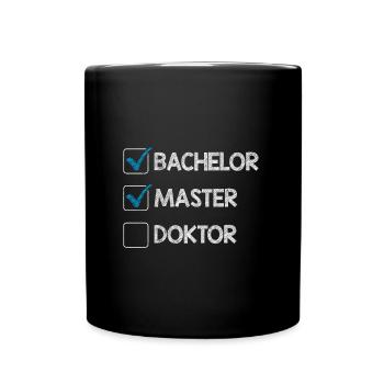 Liste de contrôle Bachelor Master Doctorat - Mug uni - noir - Devant