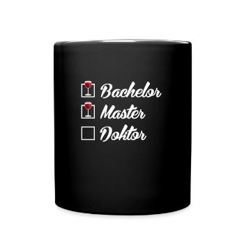 Liste de contrôle Bachelor Master Docteur Doctorat - Mug uni - noir - Devant