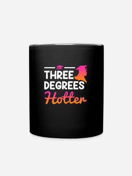 Drei Abschlüsse Bachelor Master Doktor Abschluss - Tasse einfarbig - Schwarz