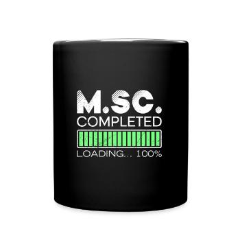 M.Sc loading completed Master of Science - Tasse einfarbig - Schwarz - Vorne