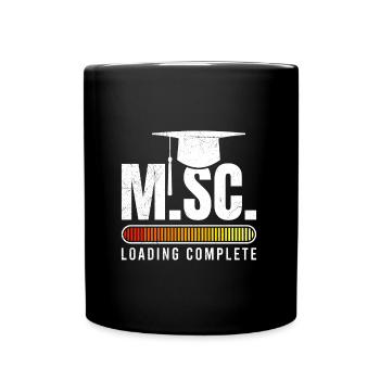 M.Sc complete Masterabschluss Master of Science - Tasse einfarbig - Schwarz - Vorne