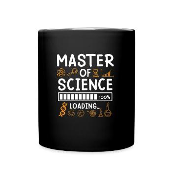Master Abschluss Masterarbeit Master of Science - Tasse einfarbig - Schwarz - Vorne