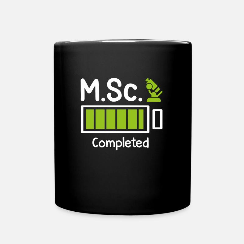 M.Sc completed Master Abschluss Master of Science - Tasse einfarbig - Schwarz