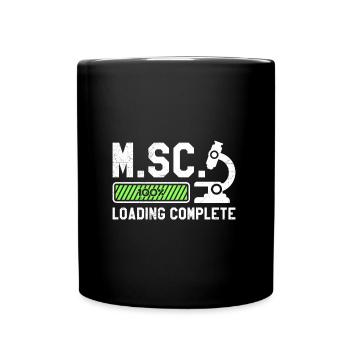 Master of Science Loading fertig Master Abschluss - Tasse einfarbig - Schwarz - Vorne