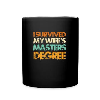 J’ai survécu à la maîtrise - Mug uni - noir - Devant