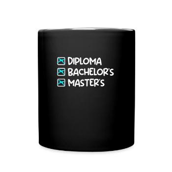 School leaving certificate Bachelor Degree Master's degree - Full Colour Mug - black - Front