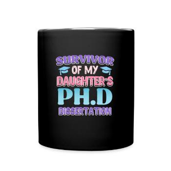 Ma fille a un doctorat - Mug uni - noir - Devant