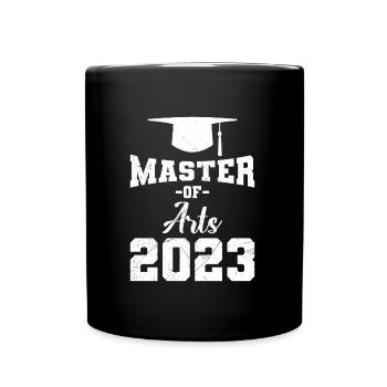 Master of Arts 2023 Master Degree - Full Colour Mug - black - Front