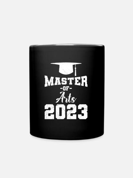 Master of Arts 2023 Master Abschluss - Tasse einfarbig - Schwarz