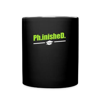 Doctorat phinished Doctorat terminé Doctorat - Mug uni - noir - Devant