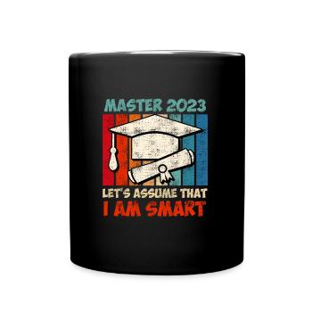 Master 2020 I am smart Master Degree - Full Colour Mug - black - Front
