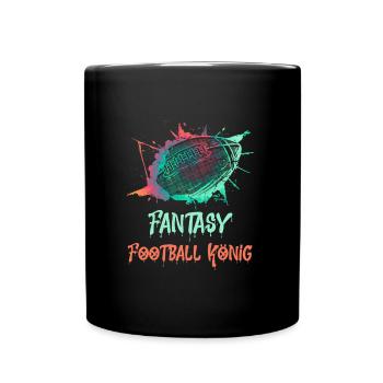 Roi du football Fantasy - Mug uni - noir - Devant