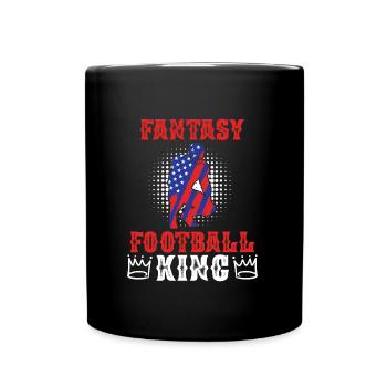 Roi du football Fantasy - Mug uni - noir - Devant