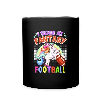 Ich suck at Fantasy Football Loser - Full Colour Mug - black - Front