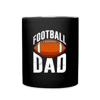 Papa du football américain - Mug uni - noir - Devant