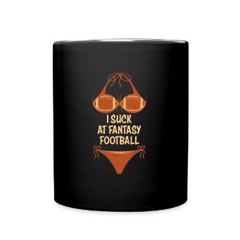 I suck at Fantasy Football Bikini - Tasse einfarbig - Schwarz - Vorne