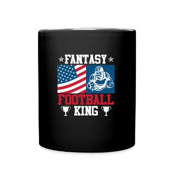 Fantasy Football König Fantasy Football Champ - Tasse einfarbig - Schwarz - Vorne