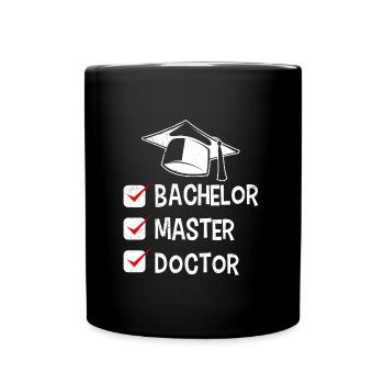 Enfin terminé, je suis Docteur Ph.D Titre de doctorat - Mug uni - noir - Devant