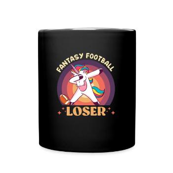 Fantasy Football Loser Unicorn Fantasy Football - Full Colour Mug - black - Front