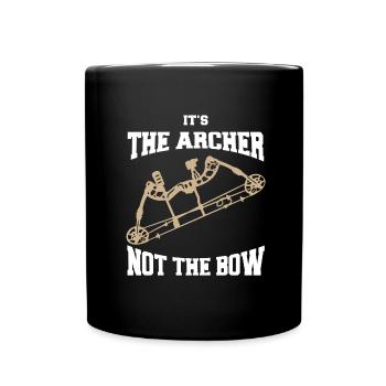 Bogenschütze - Bogenschießen - Tasse einfarbig - Schwarz - Vorne
