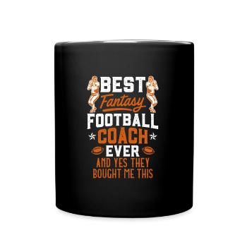 Best Fantasy Football Coach - Full Colour Mug - black - Front