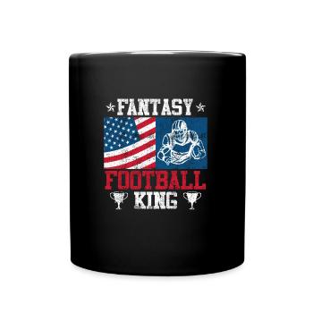 Fantasy Football König Fantasy Football Champ - Tasse einfarbig - Schwarz - Vorne