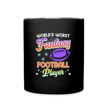 Schlechtester Fantasy Football Spieler - Tasse einfarbig - Schwarz - Vorne