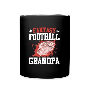 Fantasy Football Opa Großvater Fantasy Football - Tasse einfarbig - Schwarz - Vorne