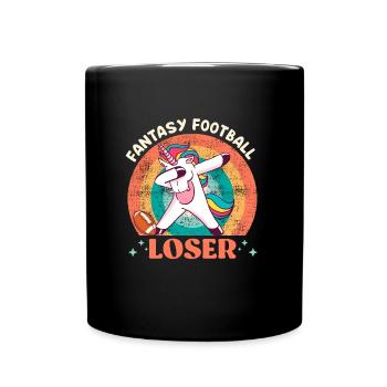 Fantasy Football Loser Unicorn Fantasy Football - Full Colour Mug - black - Front