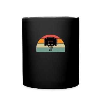Vintage Herren Basketball Geschenkidee Damen Basketball - Tasse einfarbig - Schwarz - Vorne