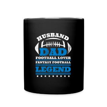 Football Lover Fantasy Football Dad - Full Colour Mug - black - Front