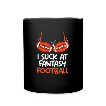 I suck at Fantasy Football Loser - Full Colour Mug - black - Front