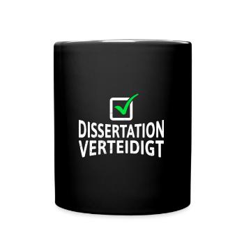La thèse défend le titre de doctorat - Mug uni - noir - Devant