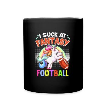 Ich suck at Fantasy Football Loser - Full Colour Mug - black - Front