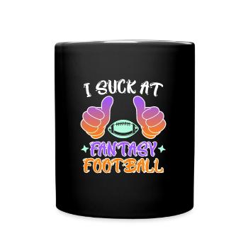 Ich suck at Fantasy Football Loser - Full Colour Mug - black - Front