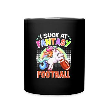 Ich suck at Fantasy Football Loser - Full Colour Mug - black - Front