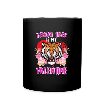 Honey I Love Bengal Tiger Valentine's Day - Full Colour Mug - black - Front