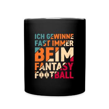 Je gagne presque toujours au football Fantasy - Mug uni - noir - Devant