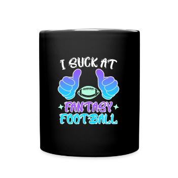 Ich suck at Fantasy Football Loser - Full Colour Mug - black - Front