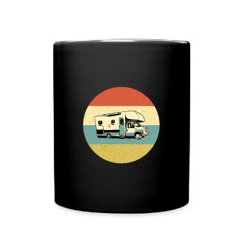 Camping car man vintage retro grandpa gift idea - Full Colour Mug - black - Front