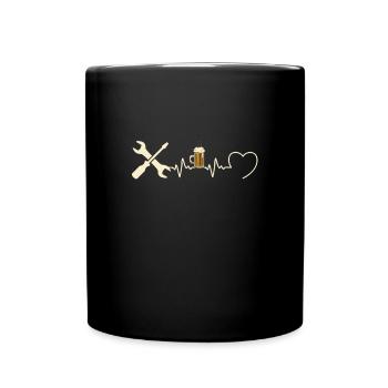 bricolage bière homme humour bricoleur battement - Mug uni - noir - Devant