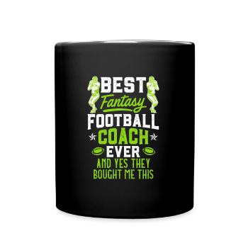 Best Fantasy Football Coach - Full Colour Mug - black - Front