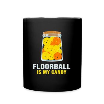 Floorball floorball "Floorball-candy" - Full Colour Mug - black - Front