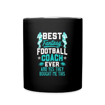 Best Fantasy Football Coach - Full Colour Mug - black - Front