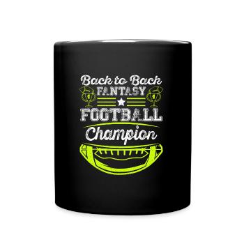 Back to Back Fantasy Football Champion - Full Colour Mug - black - Front