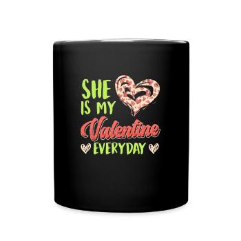 Tous les jours ma chérie Cher couple Saint-Valentin - Mug uni - noir - Devant